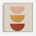 Obraz w ramie 80x80 - Geometryczne Wibracje - boho plakat, geometryczny - rama drewno