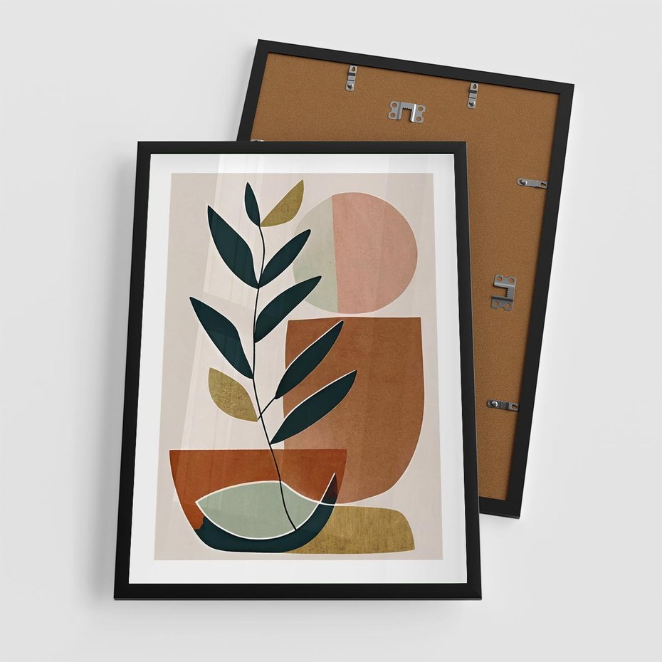 Plakat w ramie 50x70 - Boho Taniec Stylu - boho obraz, abstrakcja - rama czarna