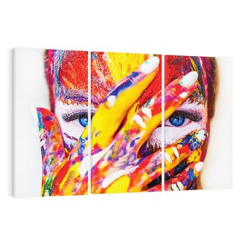 Obraz na płótnie 120x80 - Abstrakcyjna Magia Ciała - Bodypainting - abstrakcja, bodypainting