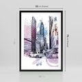 Plakat w ramie 50x70 - Miasto ożywione pulsującym życiem - szkocja, miasto - rama czarna