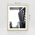 Plakat w ramie 40x50 - Monochromatyczna Sceneria Wieżowców - architektura, wieżowce - rama drewno