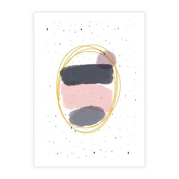 Plakat bez ramy 50x70 - Migocące Odbicia - abstrakcyjna kompozycja, jak ręcznie malowana