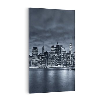 Obraz na płótnie 80x120 - Miejskie Migawki - noc, NY