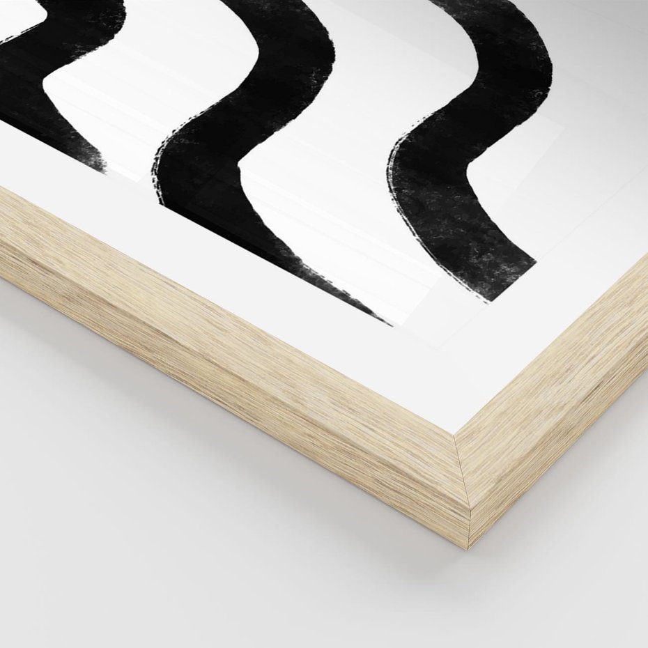 Plakat w ramie 50x70 - Wibracje Plam - abstrakcja, minimalizm - rama drewno