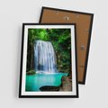 Plakat w ramie 50x70 - : Moc Natury - wodospad, rzeka - rama czarna