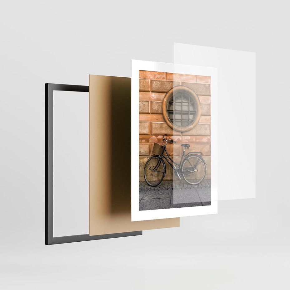 Plakat w ramie 30x40 - Holenderska Ikona - rower, Holandia - rama czarna