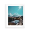 Plakat w ramie 40x50 - Inspirujący Pejzaż - ścieżka, górska - rama biała
