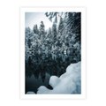 Plakat bez ramy 50x70 - Zima nad Jeziorem - krajobraz zimowy, jezioro