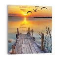 Obraz na płótnie 70x70 - Magia zachodu słońca - zachód, słońca