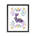 Plakat w ramie 40x50 - Boho Wiatr - boho plakat, królik - rama czarna