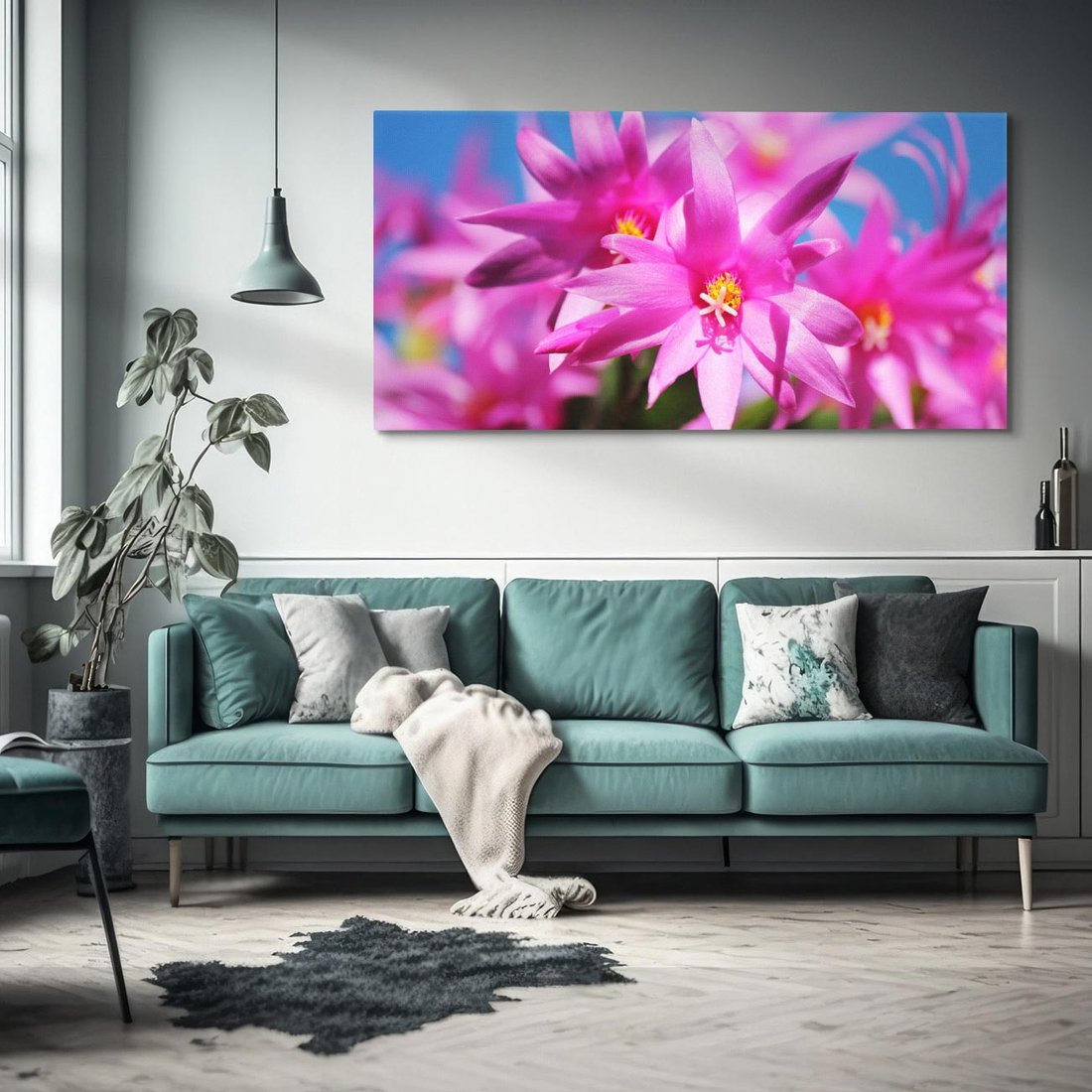 Obraz na płótnie 120x60 - Kwiatowy urok - kwiat, kwiaty