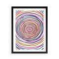 Plakat w ramie 50x70 - Cyrkulująca Harmonia - kolorowe etniczne wzory, tęczowe żywe kolory - rama czarna