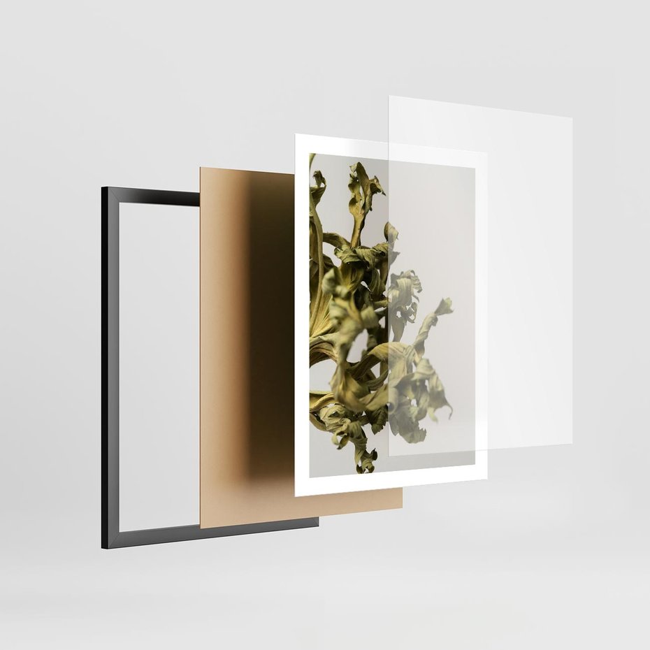 Plakat w ramie 50x70 - Odejście pory deszczowej - suche, trawy - rama czarna