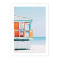 Plakat bez ramy 30x40 - Letnia Idylla - plaża, domek na plaży