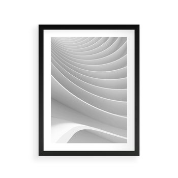 Plakat w ramie 50x70 - Geometryczna Harmonia - geometryczne, kształty - rama czarna