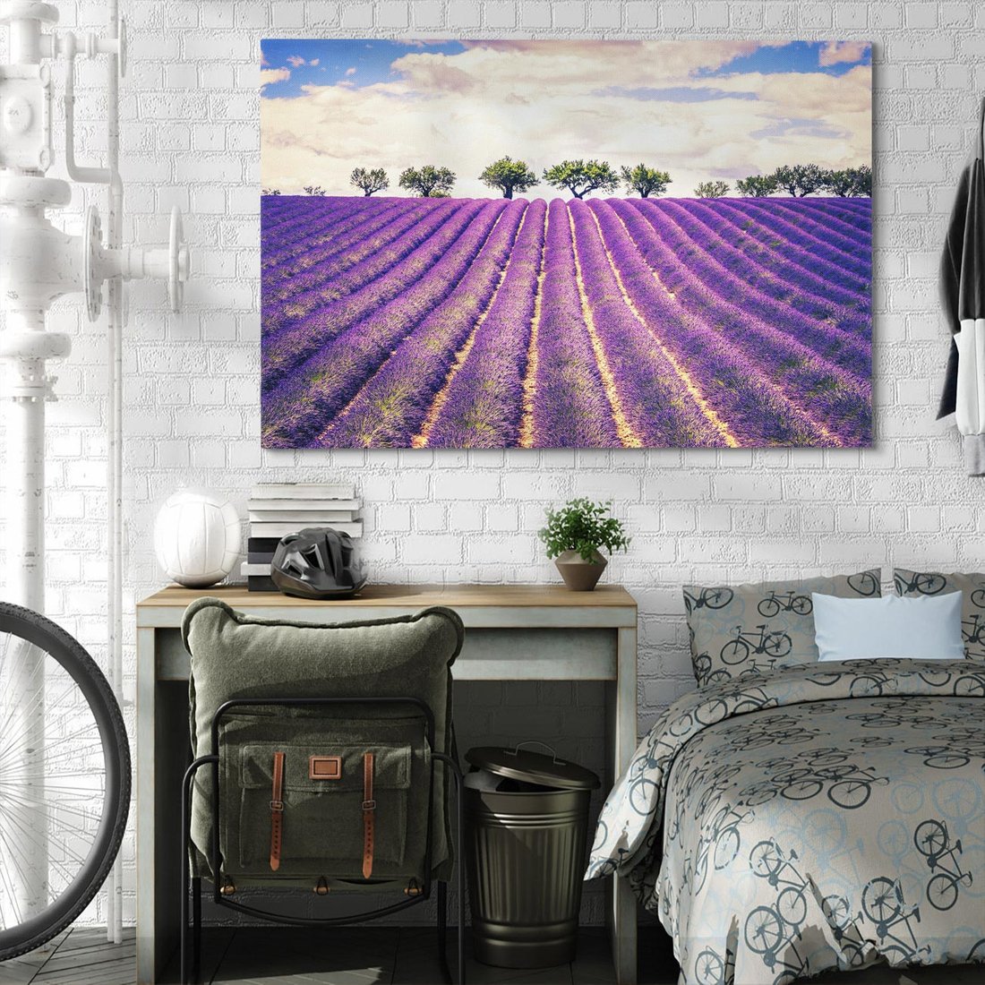 Obraz na płótnie 120x80 - Uroda Lawendy: Kwiatowy Cud Natury - lawenda, kwiaty