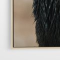 Obraz w ramie 50x70 - Spokojny jeleń - jeleń, las - rama drewno