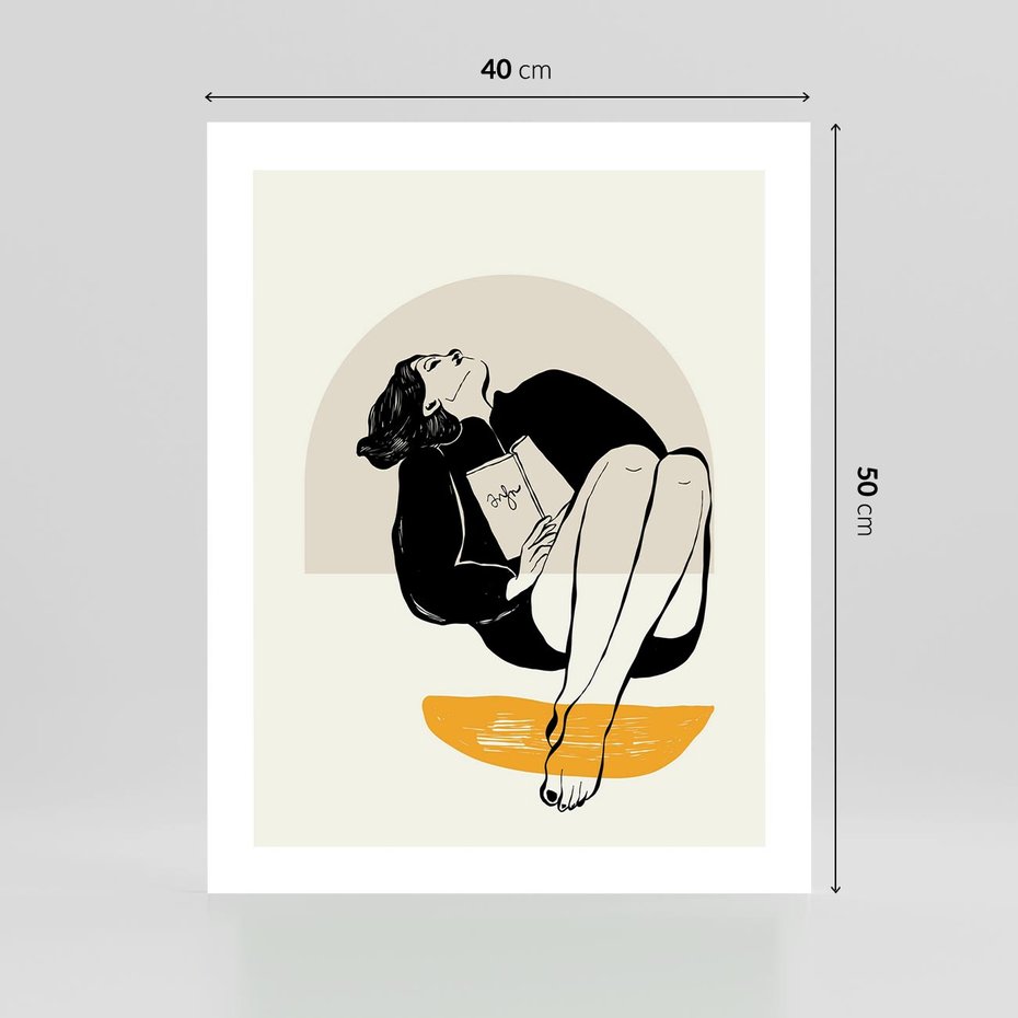 Plakat bez ramy 40x50 - Kształt Kobiecego Portretu - grafika, kobieta