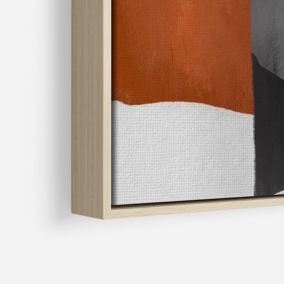 Obraz w ramie 70x50 - Nowoczesna geometria - nowoczesny, geometryczny - rama drewno