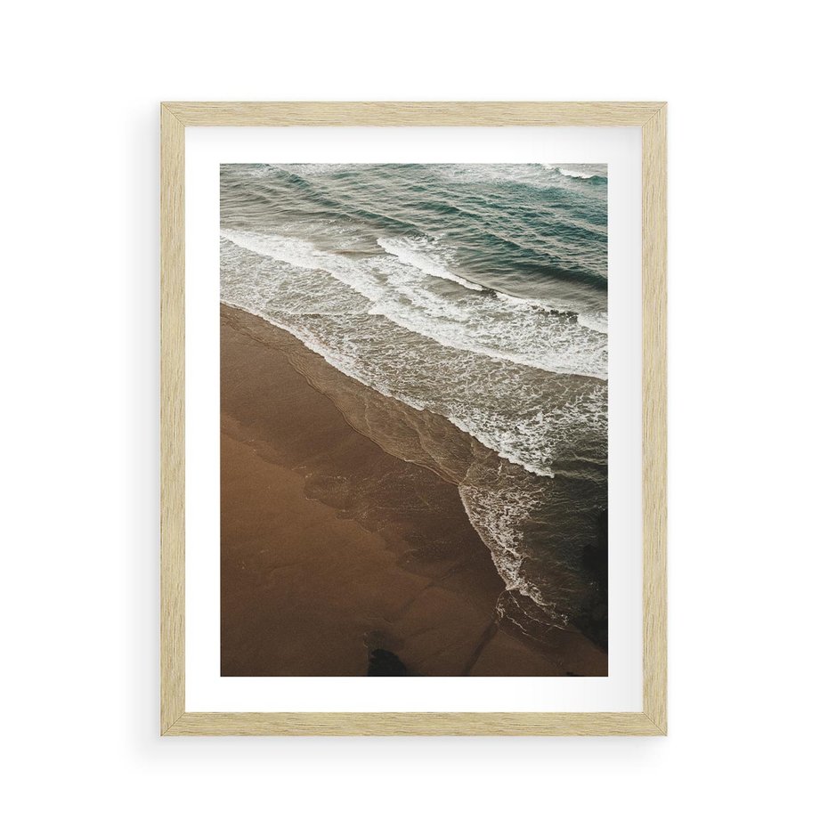 Plakat w ramie 40x50 - Spokój nad plażą - plaża, morze - rama drewno
