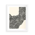 Plakat w ramie 40x50 - Migoczące Kontury - boho plakat, rycina - rama biała
