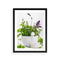 Plakat w ramie 30x40 - Kwiaty i zioła w restauracji - kwiaty, zioła - rama czarna