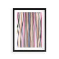 Plakat w ramie 30x40 - Energetyczne Nurtujące - kolorowe wzory, tęczowe żywe kolory - rama czarna