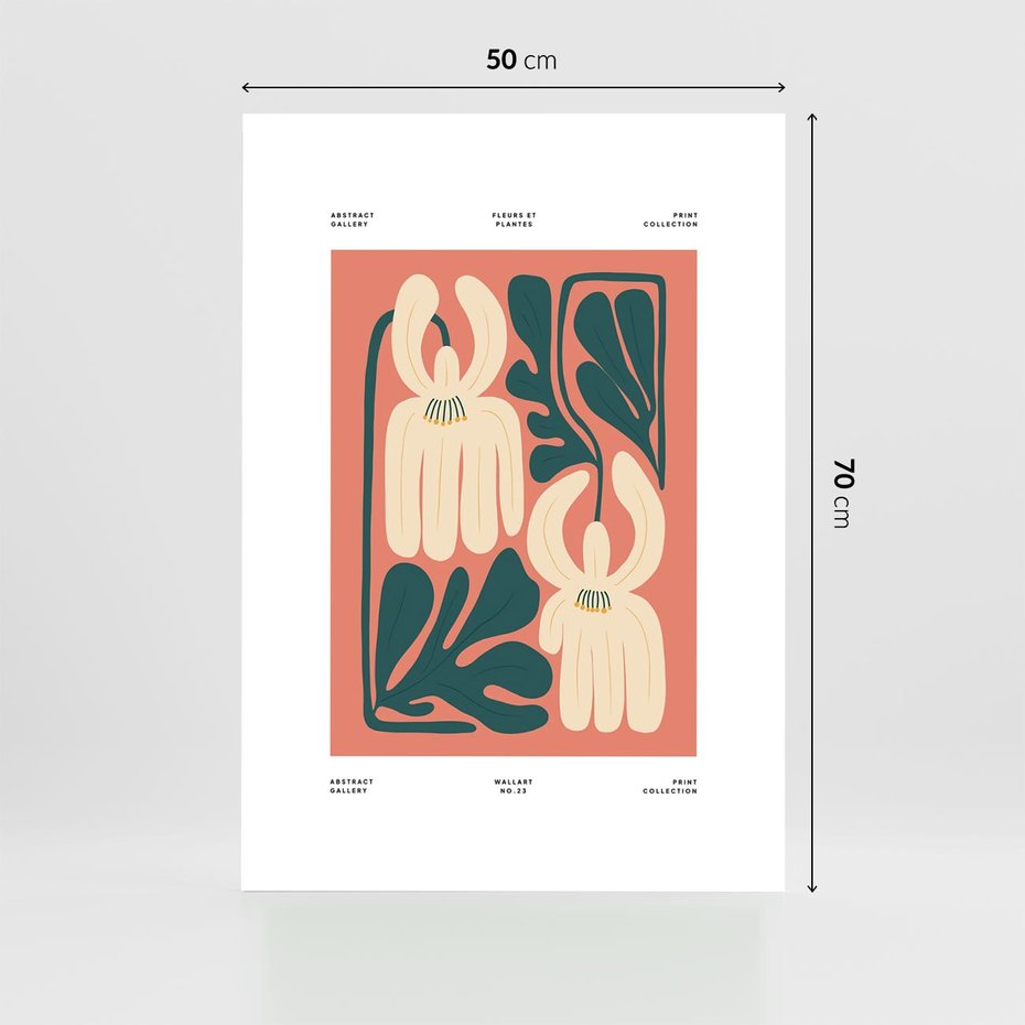 Plakat bez ramy 50x70 - Migotliwe Echa - kwiaty, nowoczesna abstrakcja