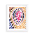 Plakat w ramie 40x50 - Rozchlapane Wizje - kolorowe wzory, tęczowe żywe kolory - rama biała