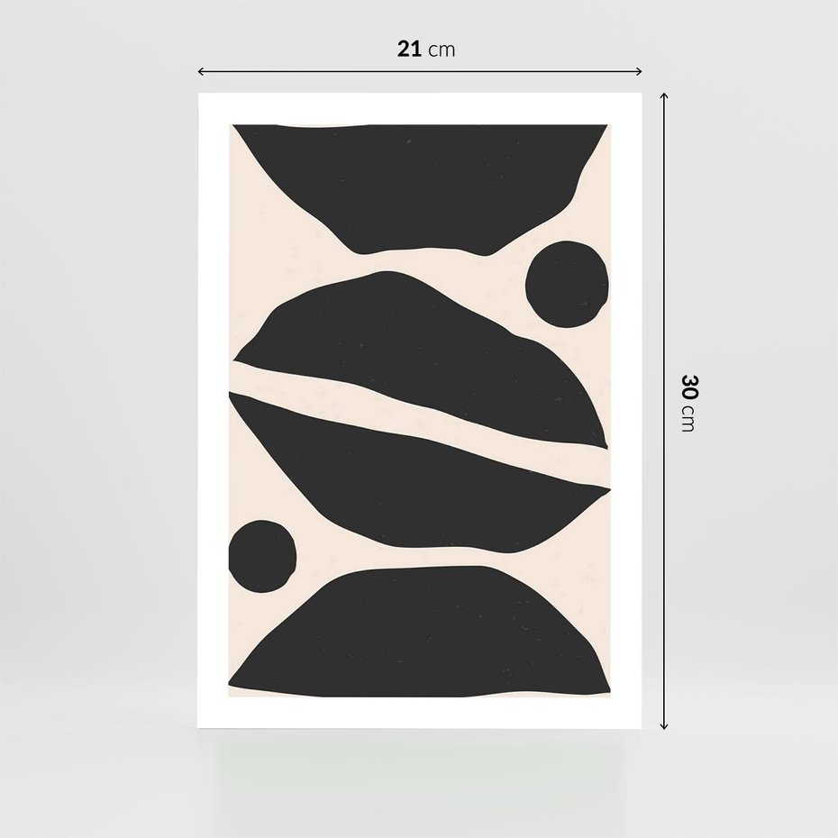 Plakat bez ramy 21x30 - Surowa Abstrakcja - abstrakcyjny nowoczesny obraz, surowość