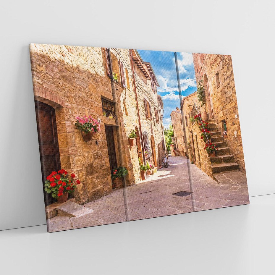 Obraz na płótnie 120x80 - Malownicze zakątki miasta - uliczka, miasto