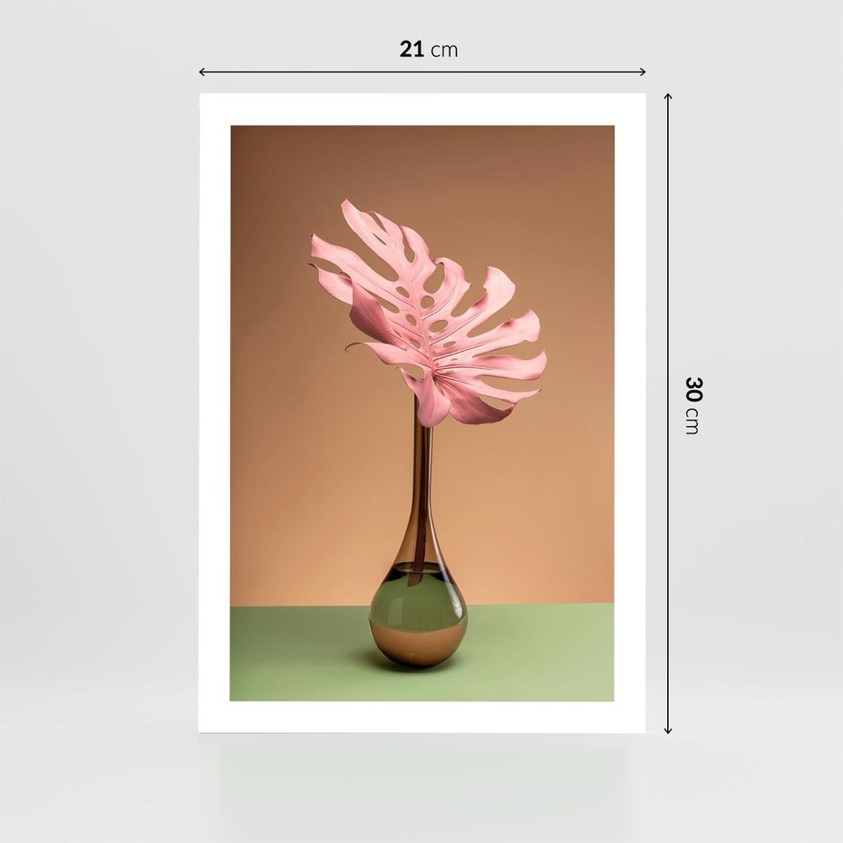 Plakat bez ramy 21x30 - Wyjątkowy monstera - monstera, liść
