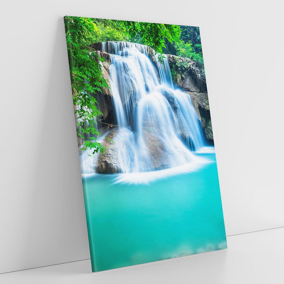 Obraz na płótnie 70x100 - Tajlandia: wodospad w zielonym lesie - Tajlandia, wodospad