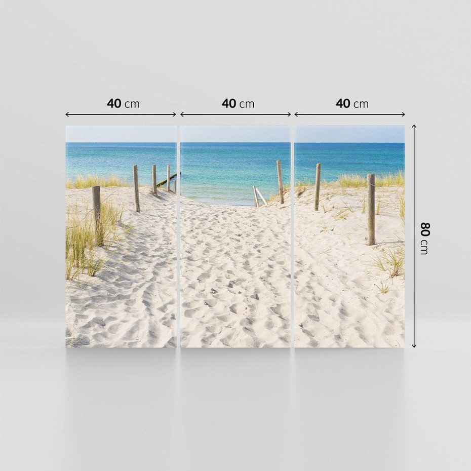 Obraz na płótnie 120x80 - Harmonia plażowego morza - plaża, morze