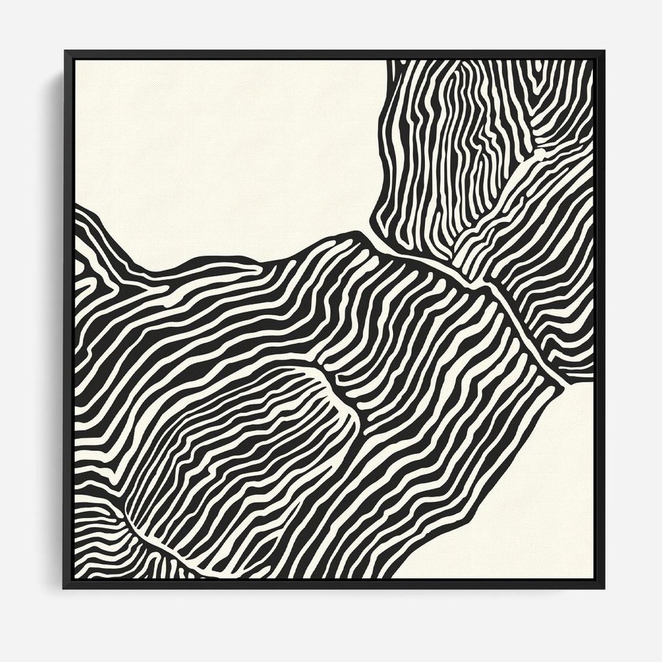 Obraz w ramie 50x50 - Podróżne Impresje - boho plakat, rycina - rama czarna