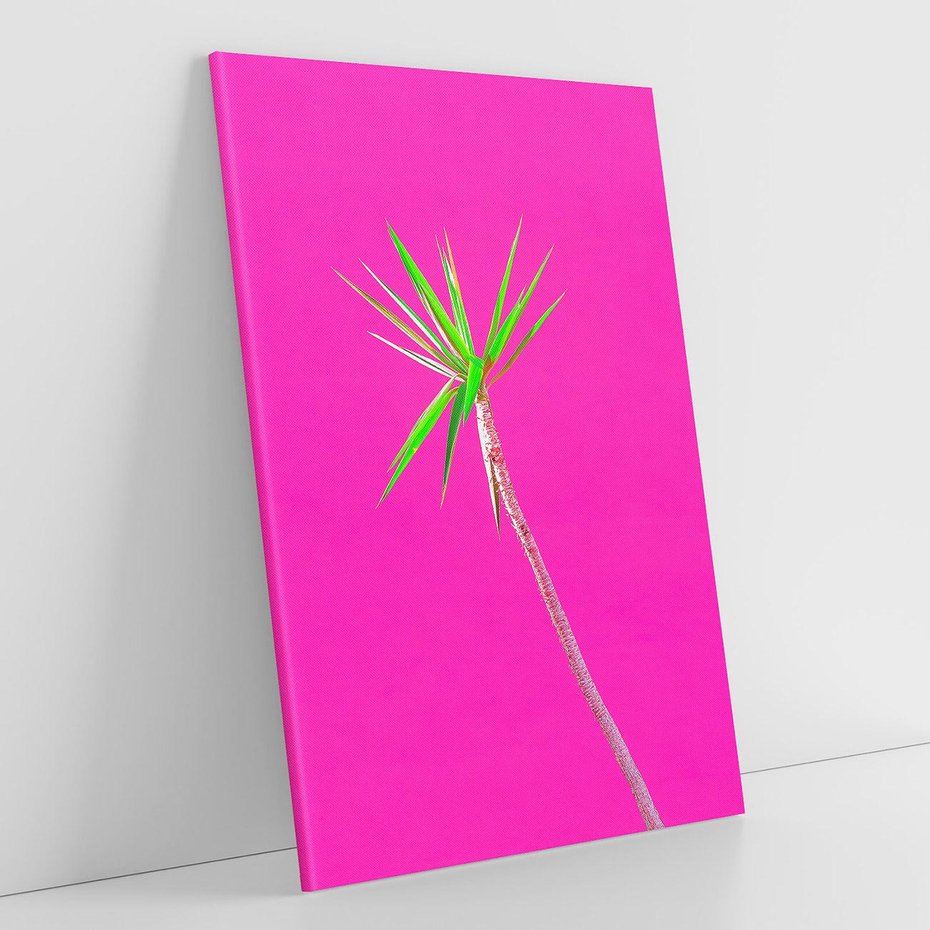 Obraz na płótnie 50x70 - Retro Stylizacja - palma, liście