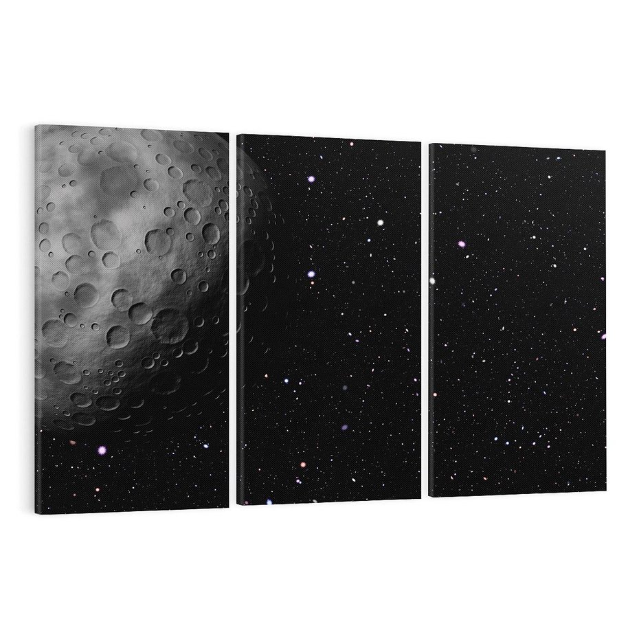 Obraz na płótnie 120x80 - Nocne opowieści księżycowe - księżyc, kosmos