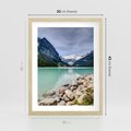 Plakat w ramie 30x40 - Górskie jezioro - spokój i piękno - jezioro, górskie - rama drewno
