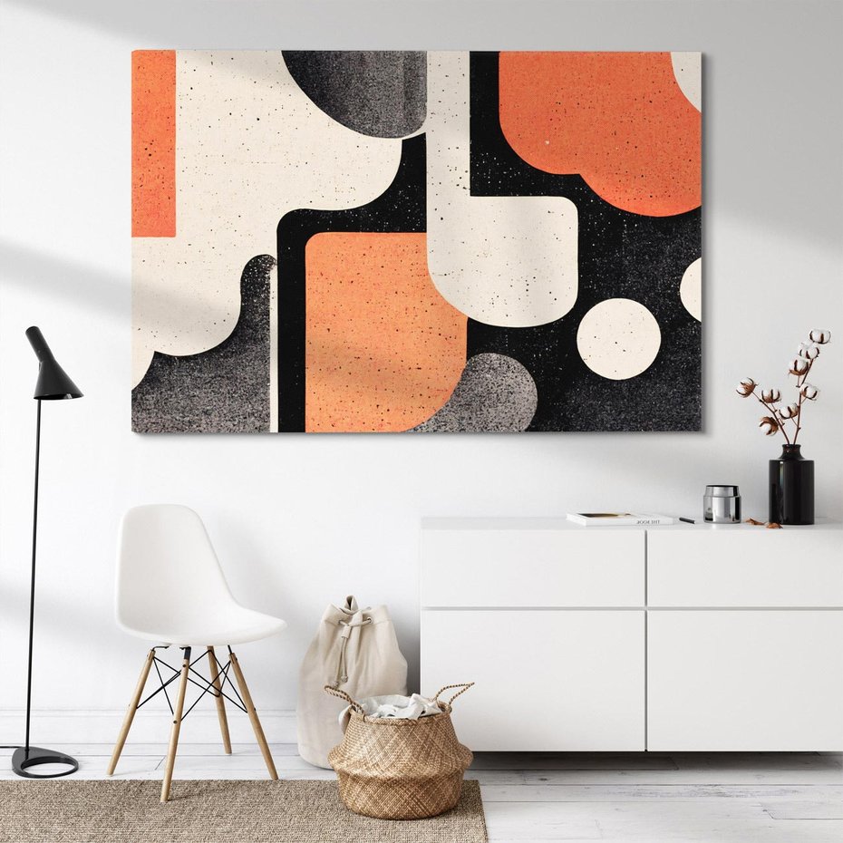 Obraz na płótnie 100x70 - Loftowa Harmonia - abstrakcja, styl loftowy