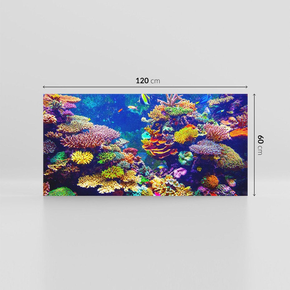 Obraz na płótnie 120x60 - Podwodne Zaczarowanie - kolorowa rafa koralowa, ukwiały