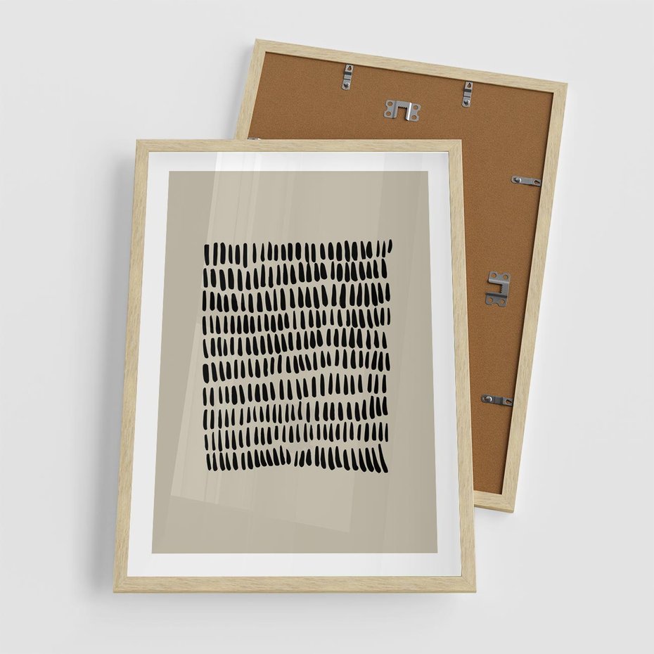 Plakat w ramie 50x70 - Echa Zapomnianych Wymiarów - nowoczesna sztuka, plakat - rama drewno