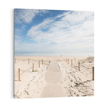 Obraz na płótnie 40x40 - Ścieżka na plaży - plaża, ścieżka