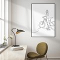 Obraz w ramie 50x70 - Minimalistyczna Przejażdżka - szkic, minimalizm - rama czarna