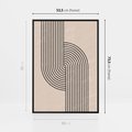Obraz w ramie 50x70 - Puls Abstrakcji - abstrakcyjne linie, geometria - rama czarna