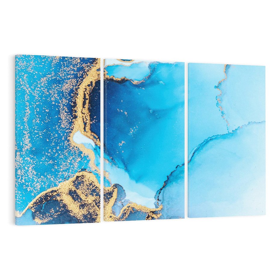 Obraz na płótnie 120x80 - Elegancja i Wyrafinowanie - marmur, złoto