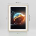 Plakat w ramie 50x70 - Nieznane przestrzenie - planeta, kosmos - rama drewno