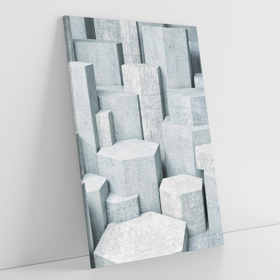 Obraz na płótnie 80x120 - Wymiarowe abstrakcje ożywiające przestrzeń - 3D, abstrakcja