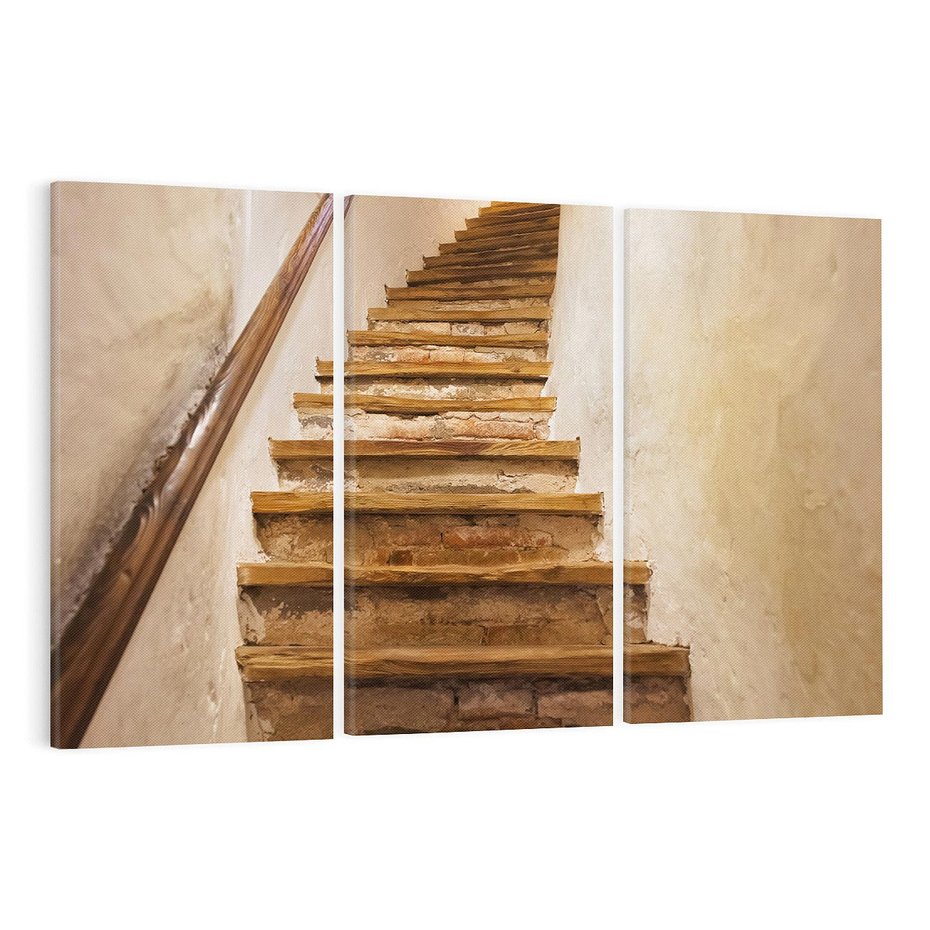 Obraz na płótnie 120x80 - Schody Wymiarów - schody, tunel