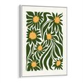 Obraz w ramie 50x70 - Spojrzenie wgłąb roślinnego świata - abstrakcyjne kwiaty, kompozycja - rama biała