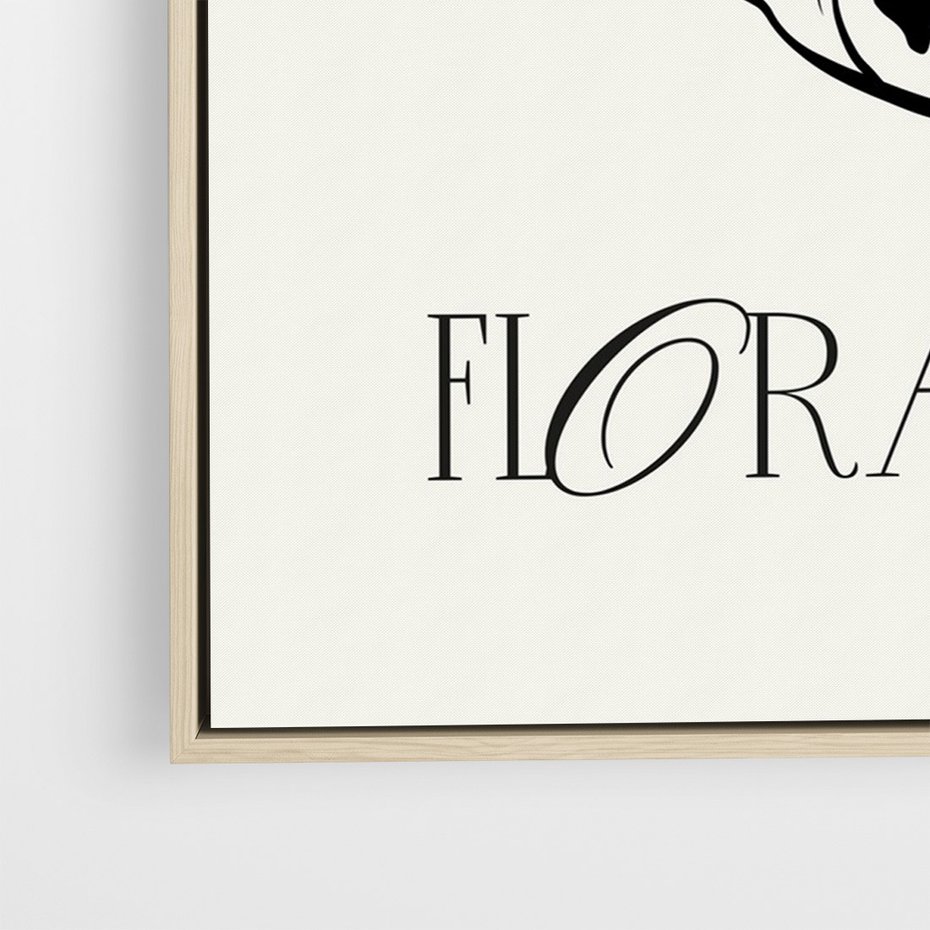 Obraz w ramie 80x120 - Zapisane na liściach wspomnienia - liść, czarny kontur na jasnym tle - rama drewno